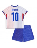 Francie Kylian Mbappe #10 Venkovní dres pro děti ME 2024 Krátký Rukáv (+ trenýrky)